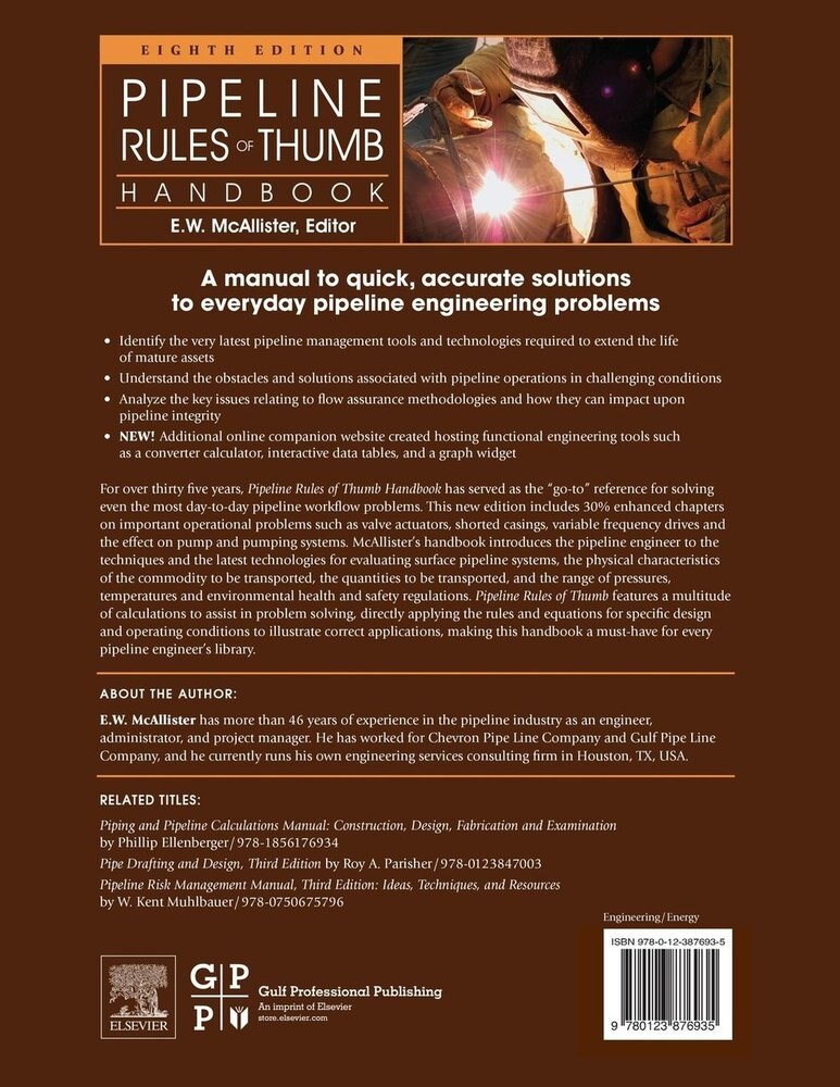 Pipeline rules of thumb handbook